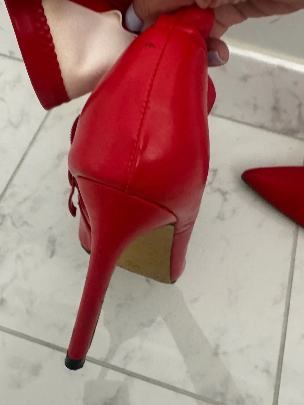 Women’s Red Pointed-Toe Stiletto Ankle Boots